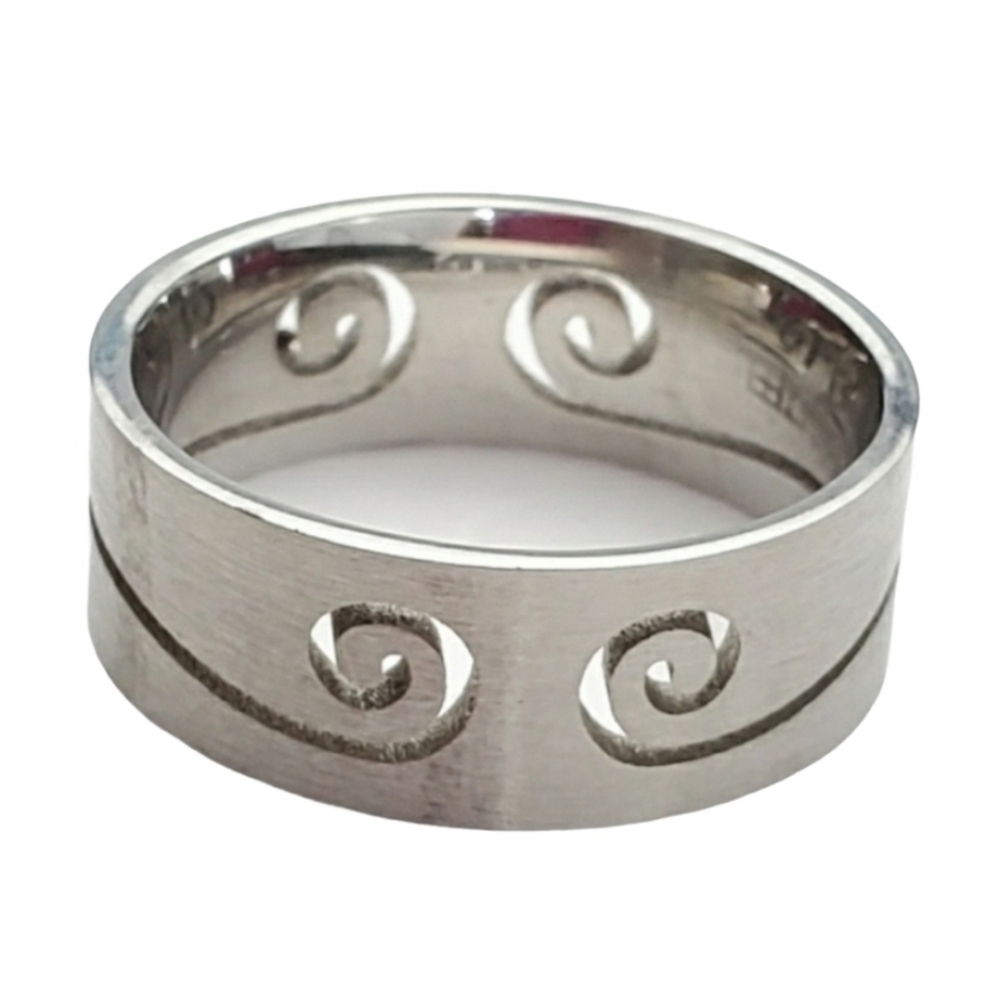 Silver Stainless Steel Band Ring Sizes 8 11 12 13 modern *